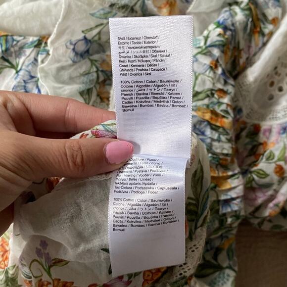 FARM RIO Sweet Bloom Bouquet Short-Sleeve Mini Dress Size Medium - Picture 11 of 11